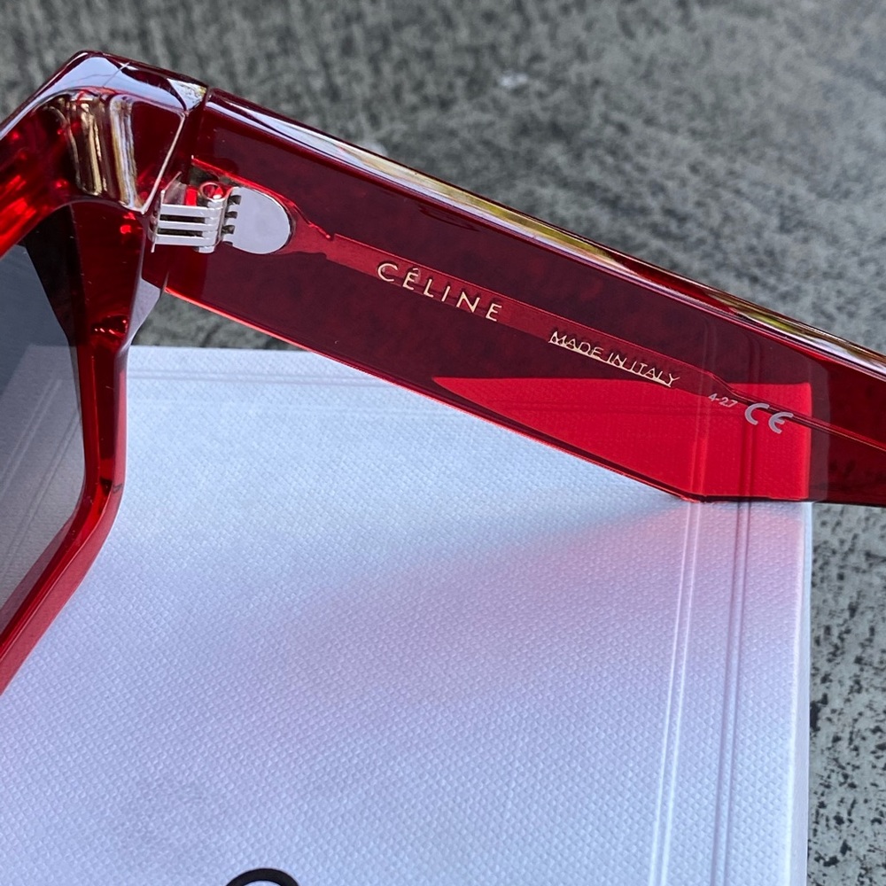 VERY RARE OVERSIZED RED CELINE SUNGLASSES - Picture 11 of 12